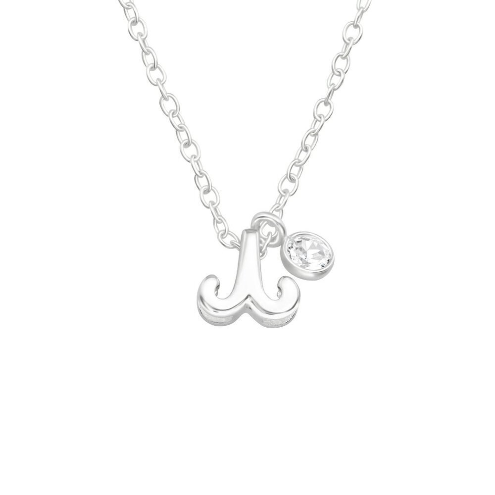 Sterling Silver Diamond Aries Necklace